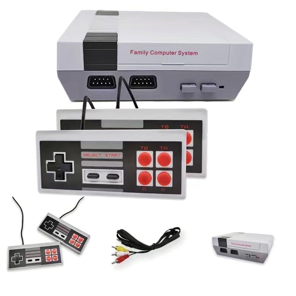 Classic Retro Game Console With Two Controllers A Home Entertainment System